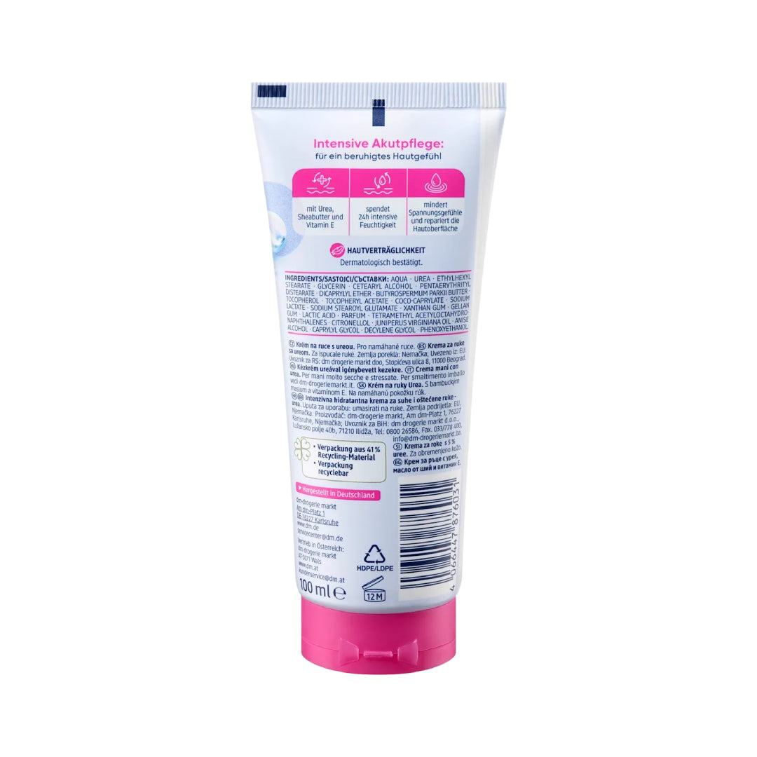 Balea Urea Handcreme tube on a white background