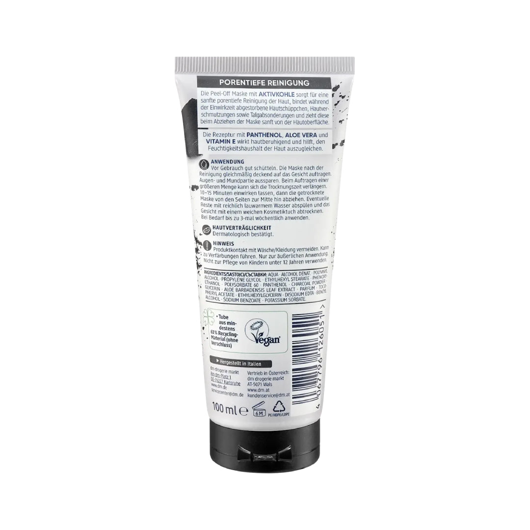 Balea Peel-Off Facial Mask with Activated Charcoal 100 ml