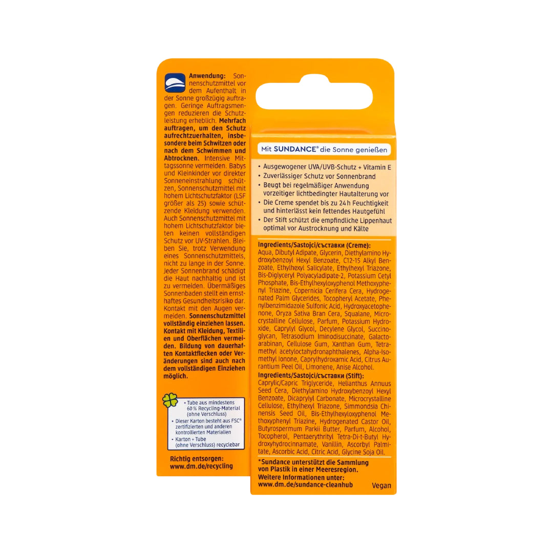 SUNDANCE Sunscreen Combo Face Cream + Stick SPF 50