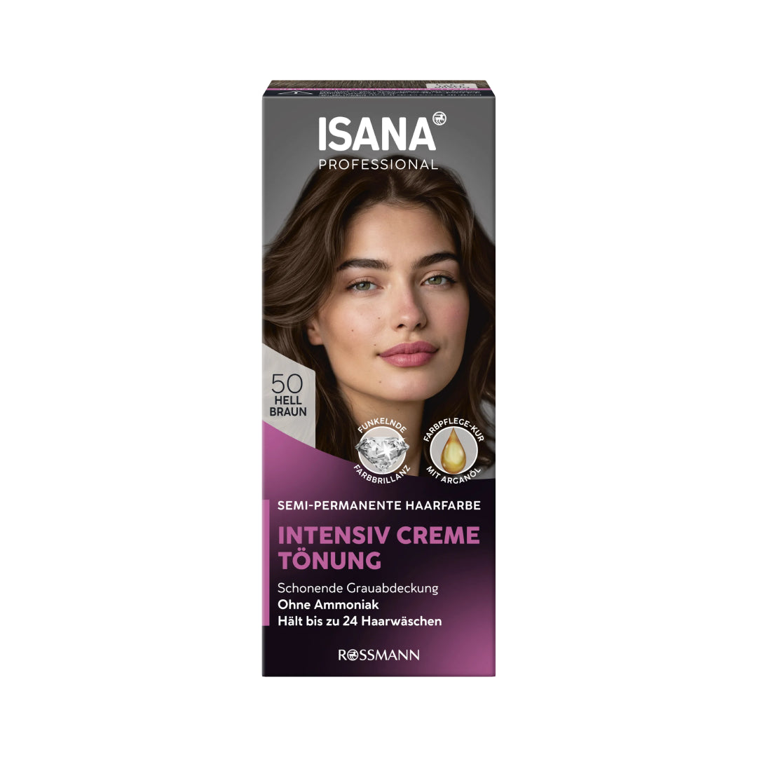 Isana Professional Hair Dye Intensive Cream Tint in shade 50 Light Brown