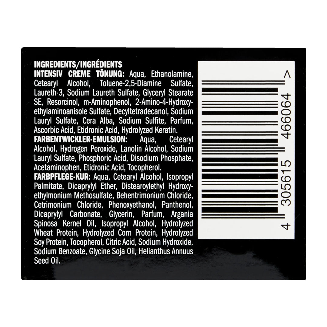 ISANA Professional Hair Dye Intensive Cream Tint 20 Black