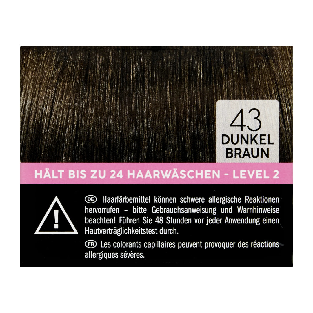 ISANA PROFESSIONAL Hair Dye Intensive Cream Tint 43 Dark Brown
