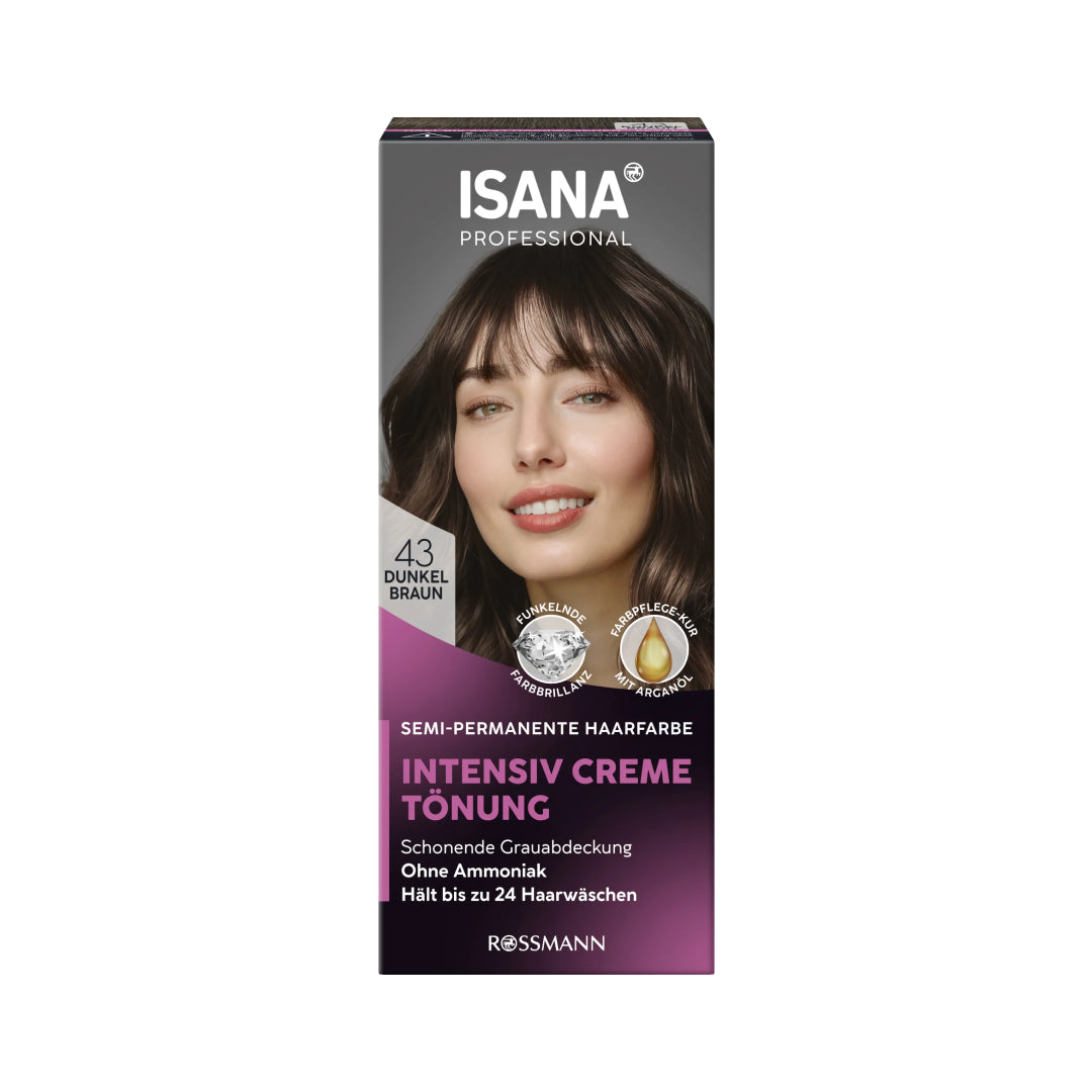 ISANA PROFESSIONAL Hair Dye Intensive Cream Tint 43 Dark Brown