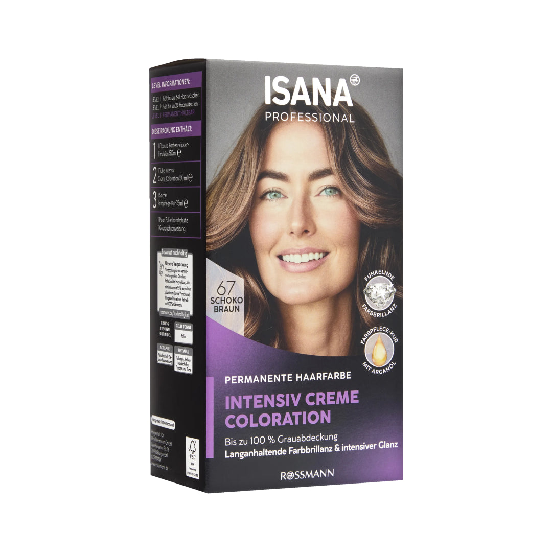 ISANA PROFESSIONAL Hair Dye Intensive Cream 67 Chocolate Brown