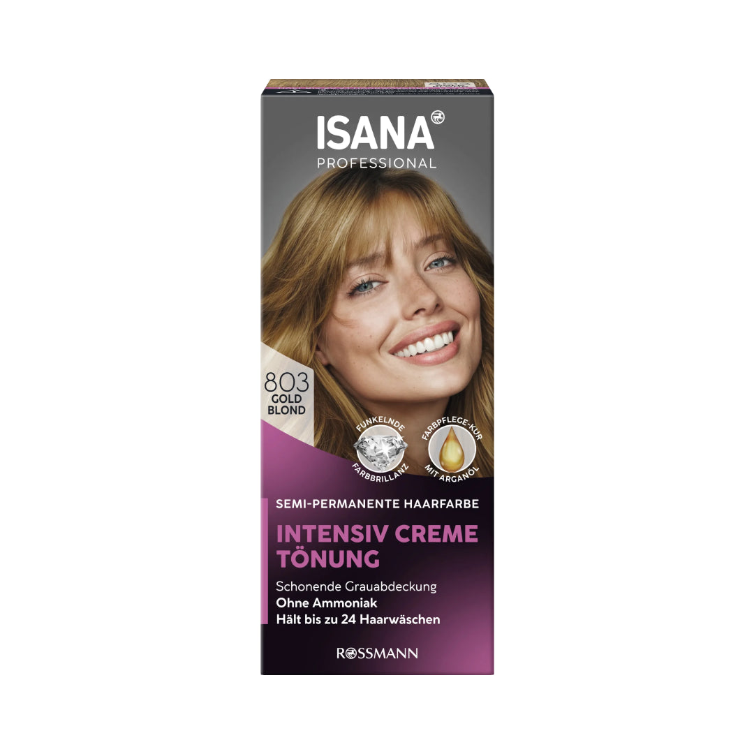 Isana Professional Hair Dye Intensive Cream Tint in shade 803 Golden Blonde
