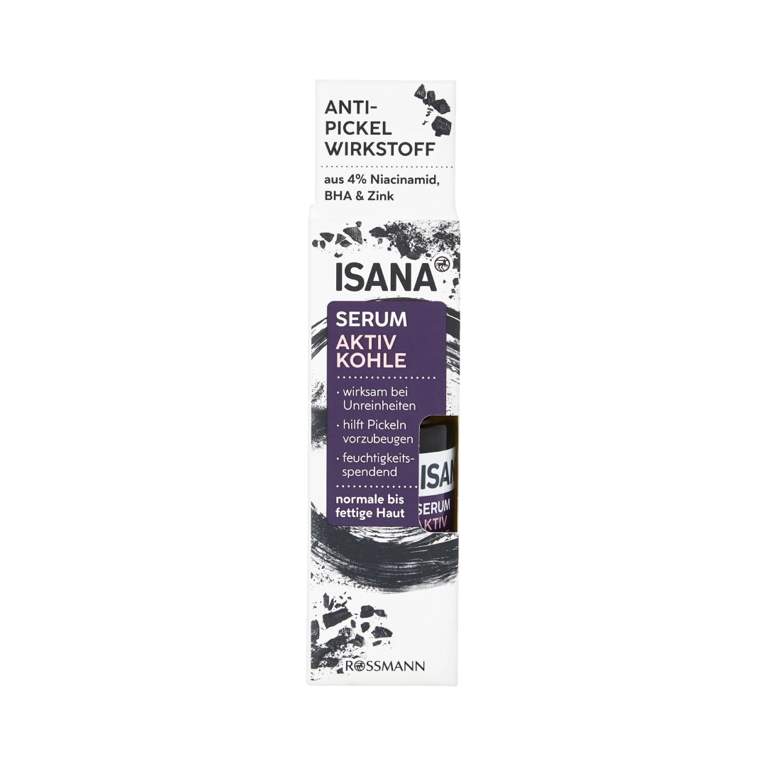 ISANA Activated Charcoal Serum, 30 ml