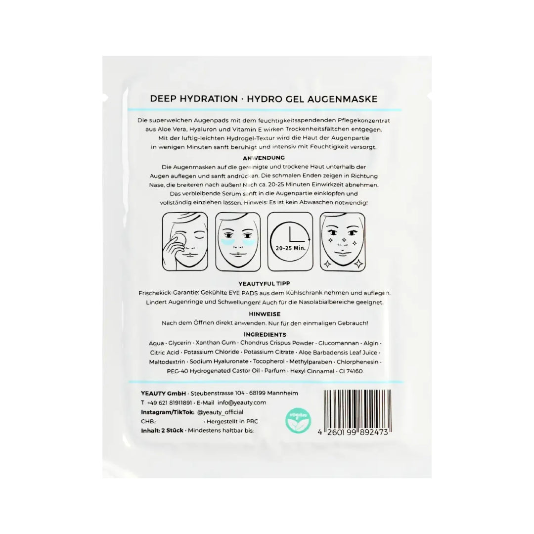 YEAUTY Deep Hydration Eye Pad Mask
