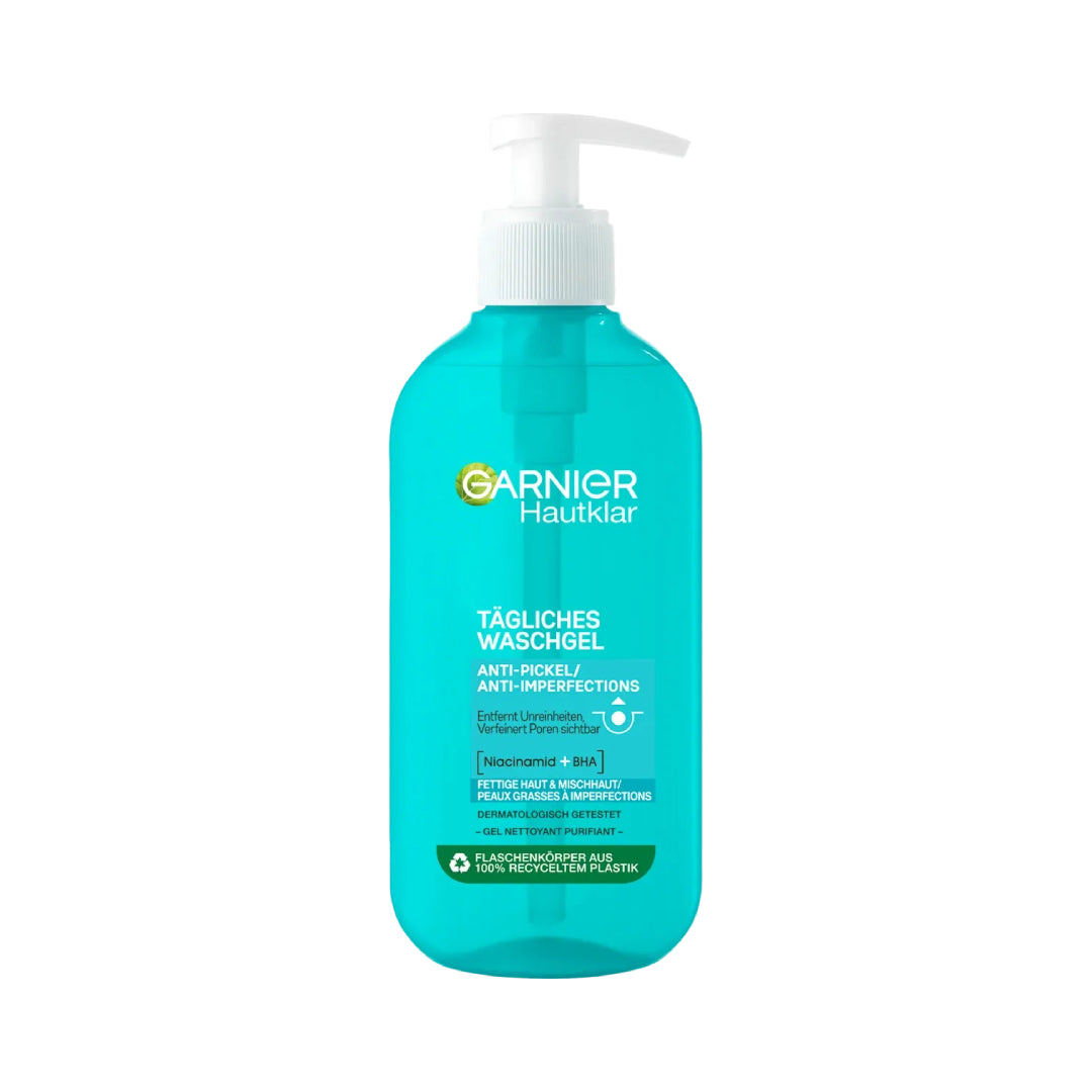 Garnier SkinActive Pure Active Anti-Blemish Cleansing Wash Gel, 200 ml