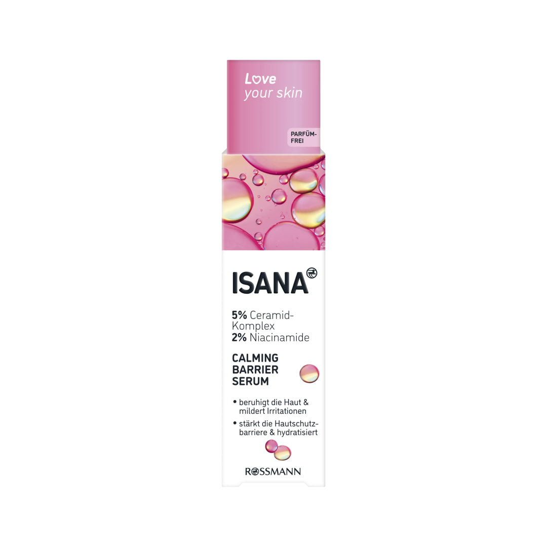 Isana Calming Barrier Serum, Love Your Skin Serum 30ml