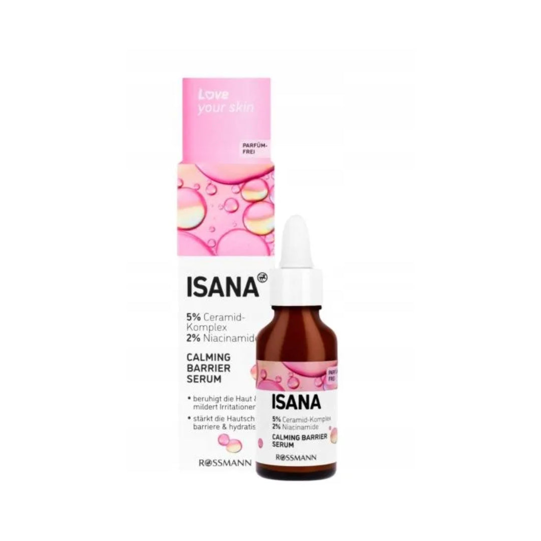 Isana Calming Barrier Serum, Love Your Skin Serum 30ml