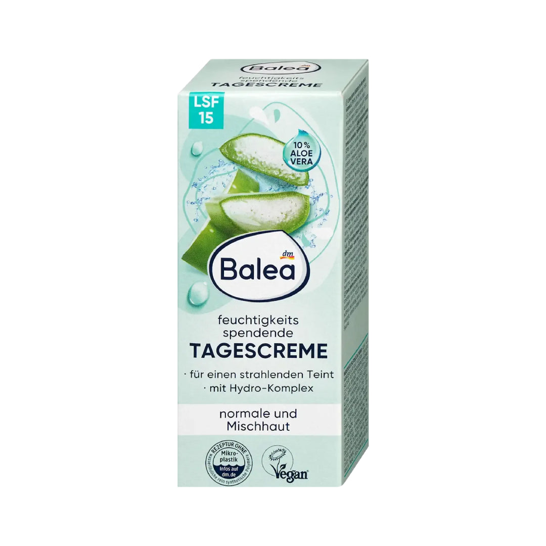 Balea Moisturizing Day Cream SPF 15 with Aloe Vera 50ml