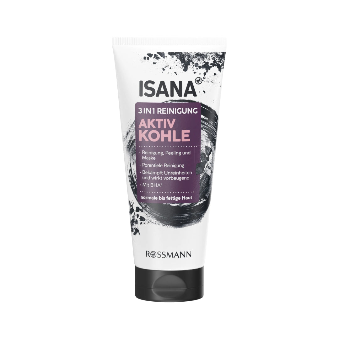 ISANA 3-in-1 Activated Charcoal Cleansing 100ml