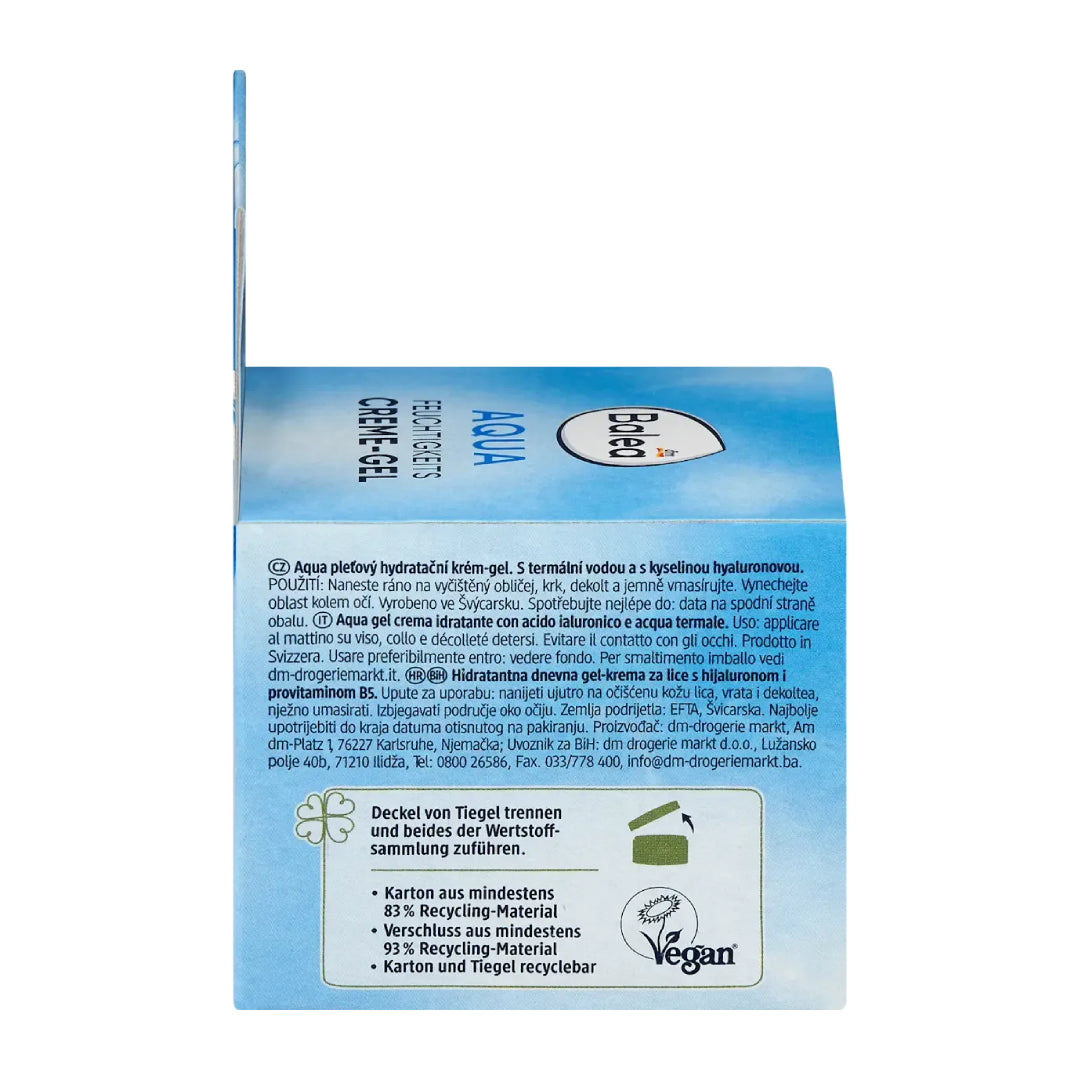 Balea Aqua Hydrating Face Cream Gel 50ml