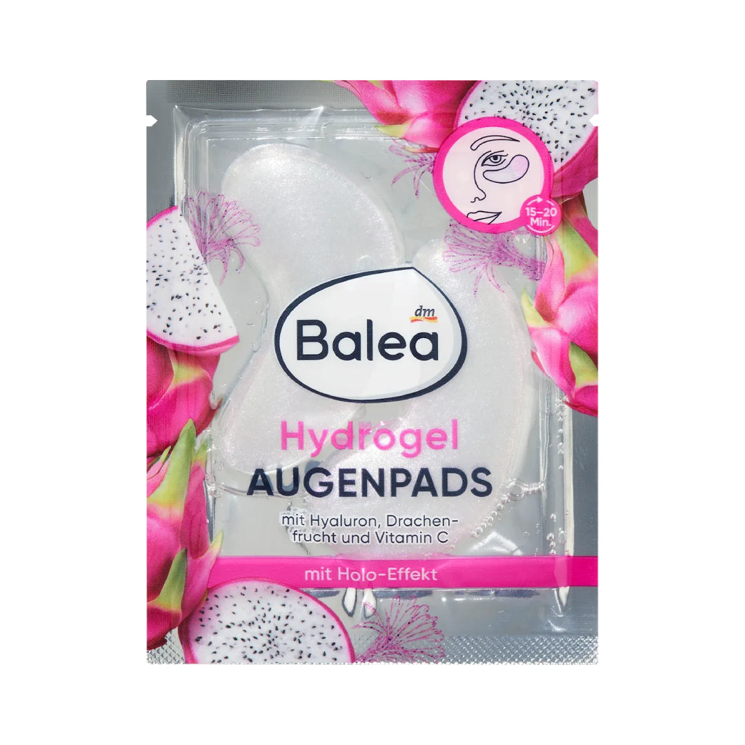 Balea Hydrogel Eye Pads with hyaluronic acid, dragon fruit extract, and vitamin C
