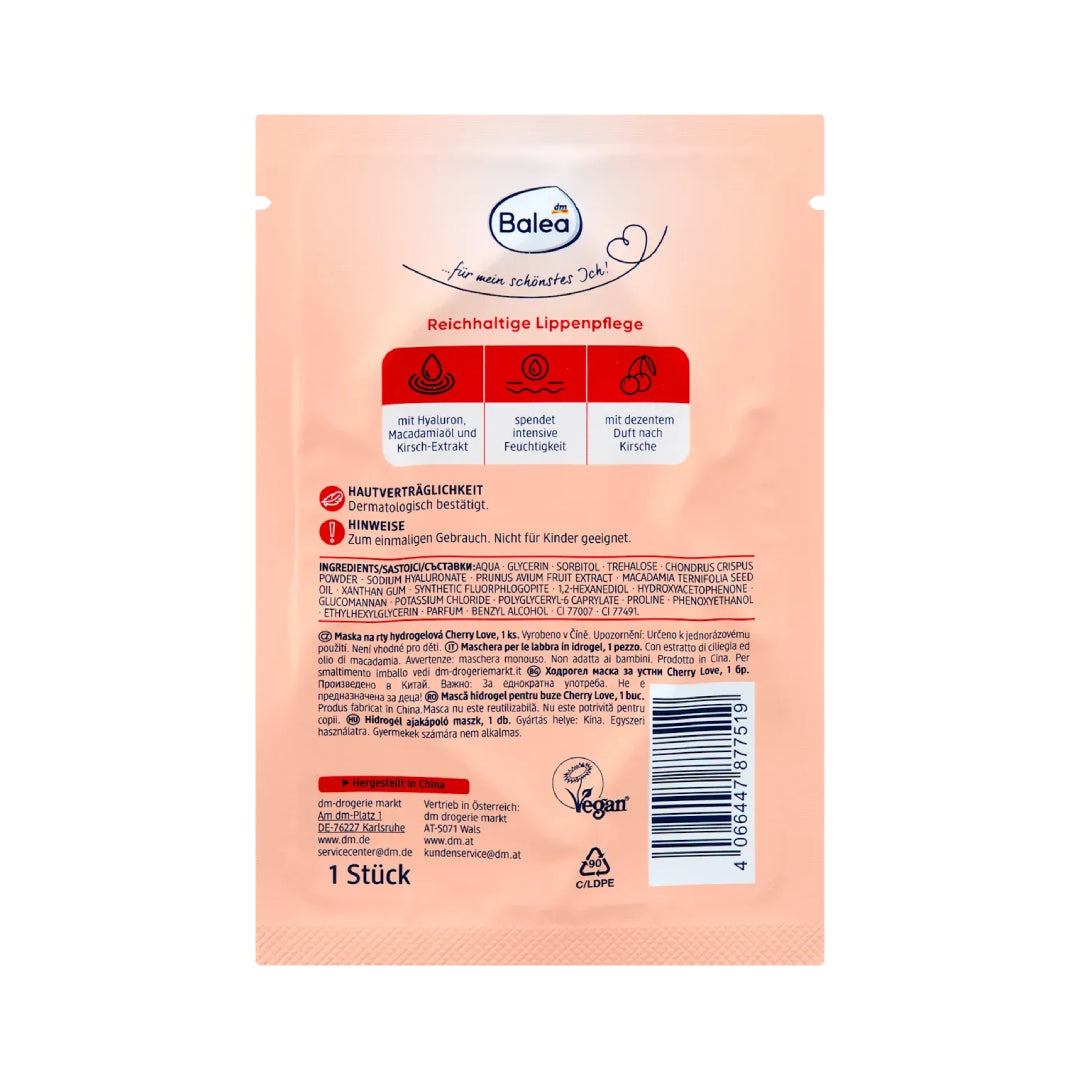 Balea Cherry Love Hydrogel Lip Mask