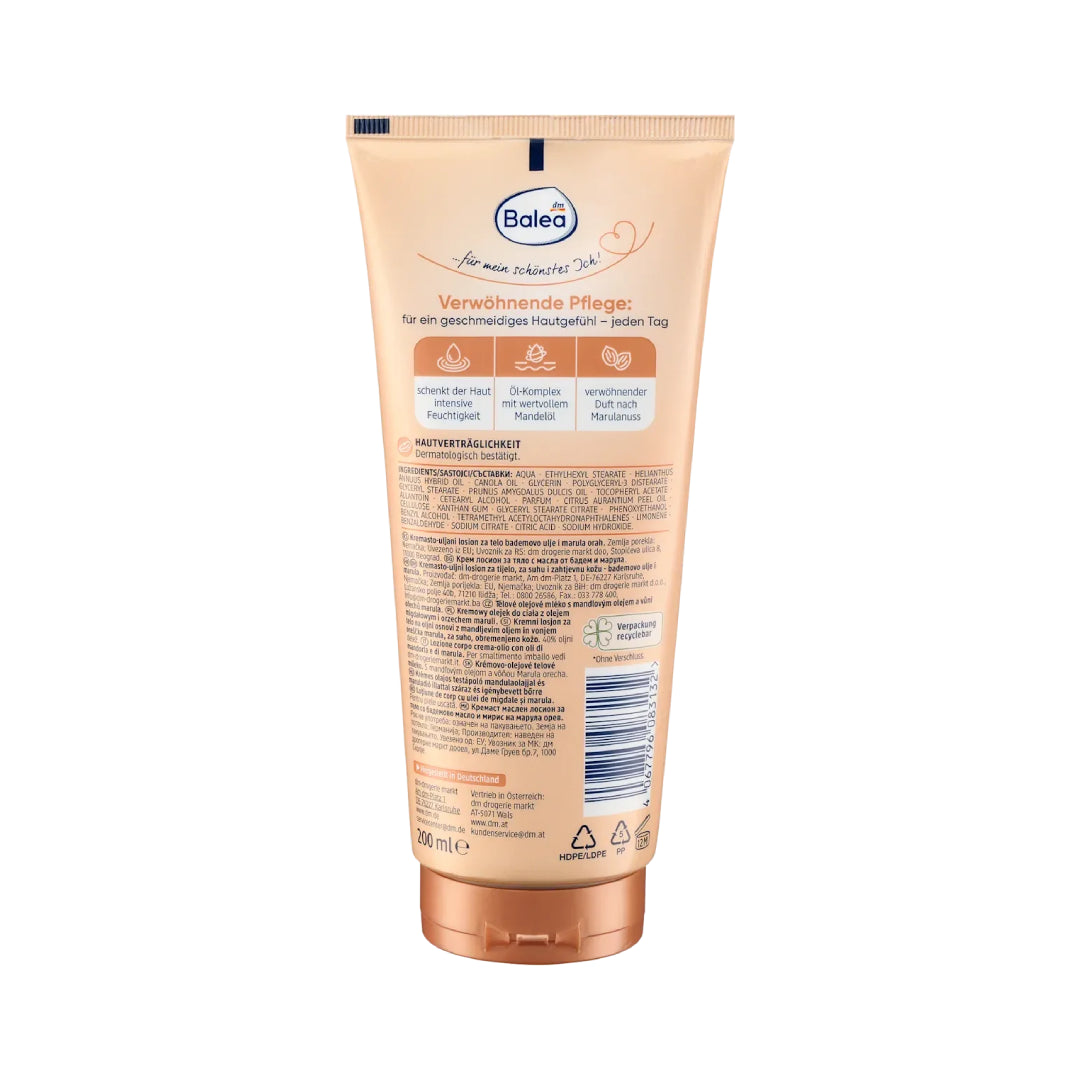Balea Cream-Oil Body Lotion with Almond Oil 200ml